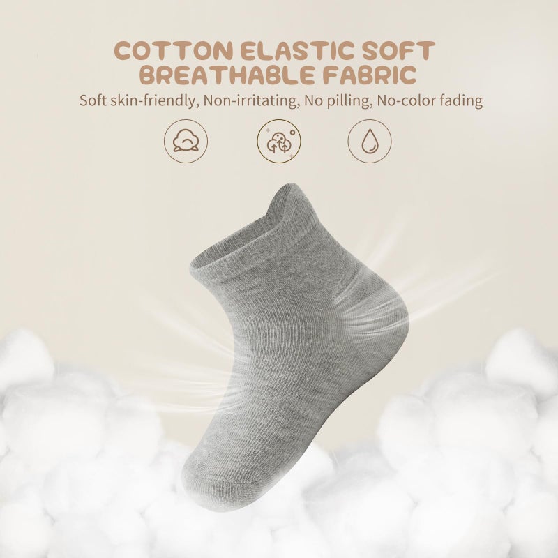 Aroveea Non Slip Grip Ankle Baby Socks 12 Pack for Toddler Boys and Girls Kids Socks Infant Cute Cotton Baby Socks - Image 2